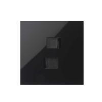 Simon 10020111-138 Кит 1 пост, фронт. Накладка на 2 розетки RJ45 цвета черный глянец S100
