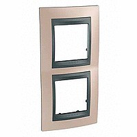 MGU66.004V.296 - UNICA TOP РАМКА 2-постовая, вертикальная, ГРАФИТ/ОНИКС