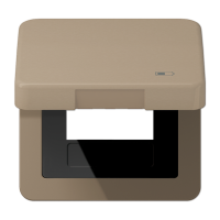 Рамка с подпружиненной крышкой для USB-механизмов, с центральной платой, CD590KLUSBGB