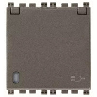 Vimar Розетка 2P+T 16A немецкий стандарт, с крышкой, Metal, 19208.C.M Vimar Розетка 2P+T 16A немецкий стандарт, с крышкой, Metal, 19208.C.M