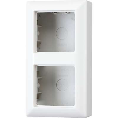 Рамка для вертикальной и горизонтальной установки, 2 поста, накладной монтаж; дюропласт; белый; AS500, AS582AWW