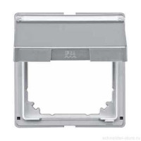 Aquadesign Крышка IP44 с адапт. рамкой и полем для надписи, алюм.