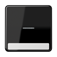 Клавиша с окошком для выключателя с подсветкой и полем для надписи; черная, CD590NAKO5SW