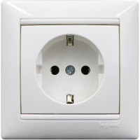 Розетка 2к+з, цвет белый, серия Valena