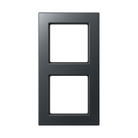 Рамка для вертикальной и горизонтальной установки, 2 поста; термопласт; матовый антрацит; A CREATION, AC582BFANM