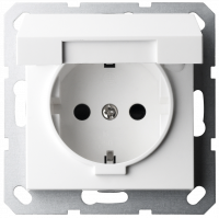Розетка SHUKO© с крышкой и защитными шторками 16A 250V~ 2P+T, цвет белый глянцевый, G5505W, Jasmart Electric Розетка SHUKO© с крышкой и защитными шторками 16A 250V~ 2P+T, цвет белый глянцевый, G5505W, Jasmart Electric