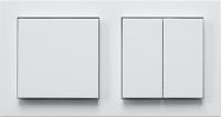 Gira Выключатель 1-клавишный + Выключатель 2-клавишный, матовый белый, серия E2 Gira Выключатель 1-клавишный + Выключатель 2-клавишный, матовый белый, серия E2