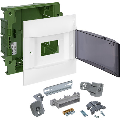 Legrand Practibox S Пластиковый щиток Встраиваемый (в полые стены) 1X6 Дымчатая дверь, 134576