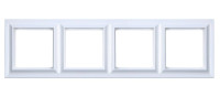 Рамка 4-поста; Eco Profi  Standart; термопласт; белый, EPS484WW