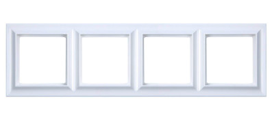 Рамка 4-поста; Eco Profi  Standart; термопласт; белый, EPS484WW