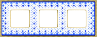 FD01473AZOB Fede Belle Epoque Porcelain Рамка 3-ная, Blue Lys-Bright Gold
