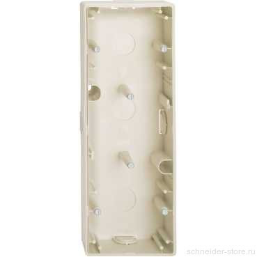 Коробка 3-ная для накладного монтажа,беж.