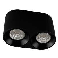 Denkirs DK3096-BK+CH Светильник накладной IP 20, 10 Вт, GU5.3, LED, черный/хром, пластик