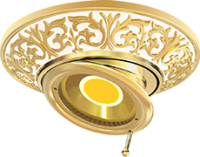 FD1102SOP Fede EMPORIO Светильник круглый с поворотным спотом, Gold White Patina