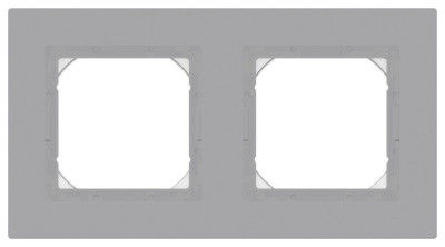 ATN440302 - ATLASDESIGN AQUA 2-постовая РАМКА, IP44, АЛЮМИНИЙ, Systeme Electric