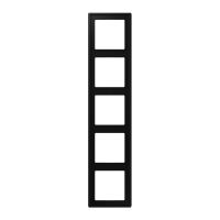 Рамка 5 постов; дюропласт; черный матовый, LS985SWM