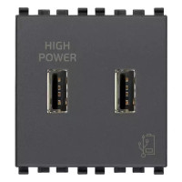 Vimar Зарядное устройство с разъемом USB 5V 2,1A, серое , 20295