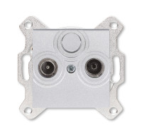 5011H-A03607 70W - Розетка TV-R ABB Levit проходная 7дБ серебро - 2CHH083607A6070