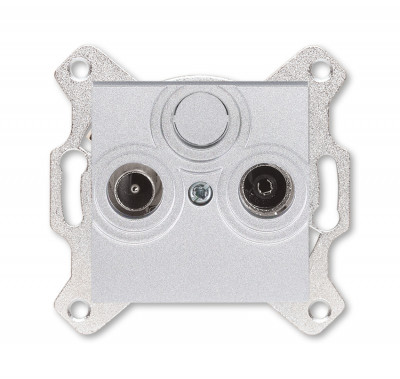 5011H-A03607 70W - Розетка TV-R ABB Levit проходная 7дБ серебро - 2CHH083607A6070