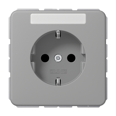 Штепсельная розетка SCHUKO 16A 250V~ с защитой от детей и полем для надписи; серая, CD1520BFKINAGR