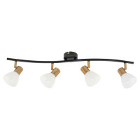 Arte Lamp FALENA, Светильник потолочный, цвет арматуры - черный, цвет плафона/декора - БЕЛЫЙ, 4х40W E14, A3117PL-4BK