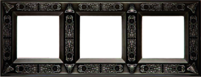FD01413AS Fede Granada Рамка 3-ная, Antique Silver