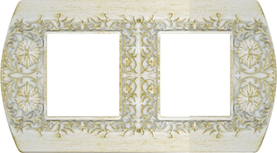 FD01422BD Fede San Remo Рамка 2-ная, White Decape