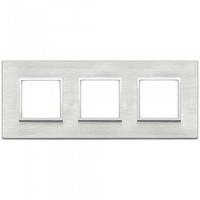 Vimar Накладка Eikon Evo на 6 модулей (2+2+2) расстояние между центрами 71мм, серый серебристый, 21644.02