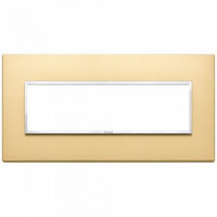 21657.10 - Vimar Накладка Eikon Evo на 7 модулей, сатинированное золото