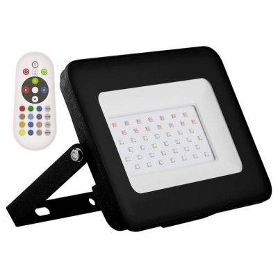 Прожектор светодиодный, 2835SMD, 30W RGB AC220V/50Hz IP65, черный, LL-612, Feron 29702