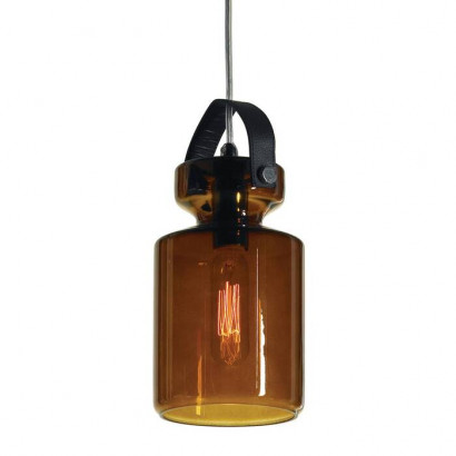 LUSSOLE BRIGHTON Подвесной светильник, цвет основания - хром, плафон - стекло (цвет - коричневый ), 1x40W E14, LSP-9640