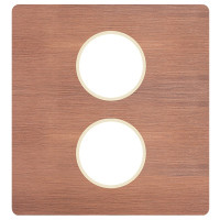 FD04316BC-A Fede Fede SOHO Накладка для механизма TV/SAT с двумя коннекторами в отделке Brushed Cooper+беж.
