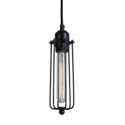 LUSSOLE IRONDEQUOIT Подвесной светильник, цвет основания - черный, 1x60W E27, LSP-9608