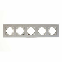 С1150-034 GUSI UGRA РАМКА 5-местная, алюминий, цвет серебро., С1150-034