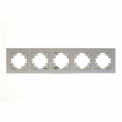 С1150-034 GUSI UGRA РАМКА 5-местная, алюминий, цвет серебро., С1150-034