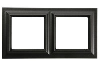 Рамка 2-поста; Eco Profi  Standart; термопласт; черный матовый, EPS482SWM