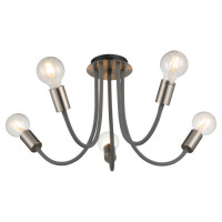 LUSSOLE REGINA Люстра потолочная, цвет основания - матовый никель, 5x10W E27, GRLSP-8343