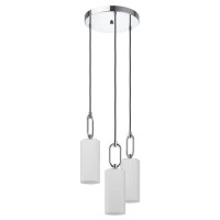 390128 Подвес MAJANA, 3x40W(E27), сталь, хром/опаловое стекло, белый