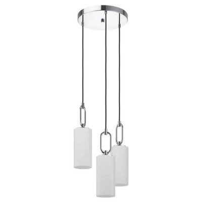 390128 Подвес MAJANA, 3x40W(E27), сталь, хром/опаловое стекло, белый