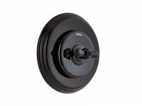 Fontini Выключатель 1-клавишный, черный фарфор,  Fontini, серия Garby Colonial