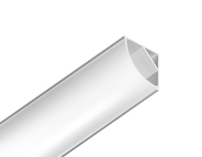 Алюминиевый профиль угловой круглый 15.7*15.7 Белый, 2 м, AMBRELLA LIGHT, GP2100WH