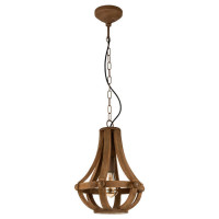 49724 Подвес KINROSS, 1х60W(E27), ?310, H1100, сталь, коричневый//дерево, коричневый, 49724