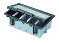 Simon SConnect Люк на 4 CIMA-мод. (8 мод. 45х45 мм), глубина 90-120мм, посадка 170х265мм, max 900кг, серый, SF410-1