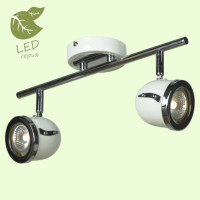 LUSSOLE TIVOLI Спот, цвет основания - белый, плафон - металл (цвет - белый), 2x5,5W GU10, GRLSN-3111-02