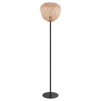 43264 Торшер DEMBLEBY, 1x40W (E27), ?320, H1500, осн.?275, сталь, черный//дерево, натуральный, 43264