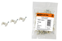 Скоба 12мм плоская пластиковая (50шт) TDM Electric, SQ0513-0015