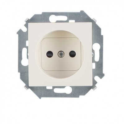 Simon Simon15 Розетка 2К+З 16А 250В~, винт. зажим, сл. кость, 1591432-031