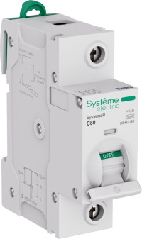 Systeme9 Автоматический выключатель (АВ) 27мм C 80A 1P 10 kA 230В, Systeme Electric, S9H32180