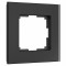 Werkel W0013108/ Рамка на 1 пост Senso (черный, стекло soft-touch), a064572