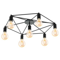 97904 Потолочный светильник STAITI, 7х40W (E27), ?760, H140, сталь, черный